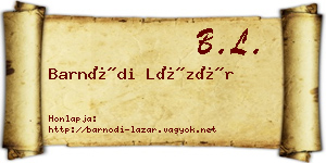 Barnódi Lázár névjegykártya